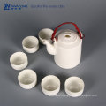 pure white elegance chinese tea set bone china tea cup and pot